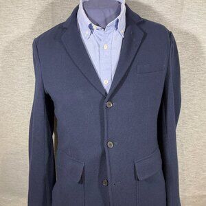 Men's Brooks Brothers Red Fleece Wool Jersey Navy Blazer, Size M
